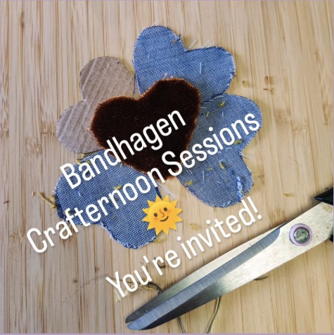 Tygblommor och sax för Crafternoon Sessions