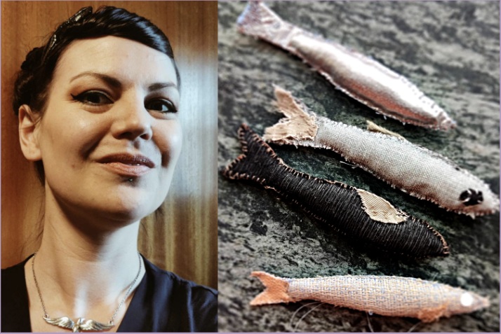Person och sydda spillfiskar till Omställningskonferensen